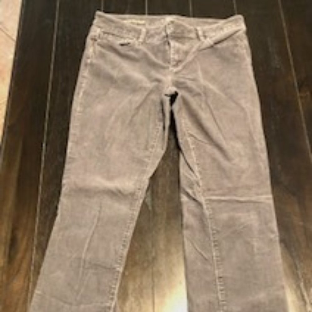Loft - Curvy Sexy Boot Cut Corduroy Pants - Grey - size 29/8
